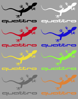Aufkleber Quattro Gecko